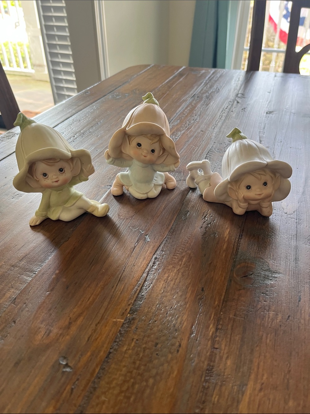 Homco Porcelain Flower Fairy Figurines